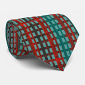 Cravate Motif Turquoise MVB rouge (Roulé)