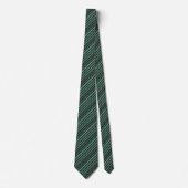 Cravate Motif uni rayé vert rétro (Devant)