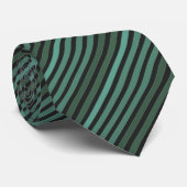 Cravate Motif uni rayé vert rétro (Roulé)