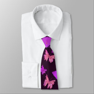 Cravate Motif unique de papillons violets