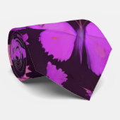 Cravate Motif unique de papillons violets (Roulé)