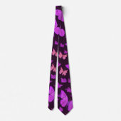 Cravate Motif unique de papillons violets (Dos)