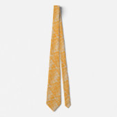 Cravate Motif unique orange jaune (Devant)