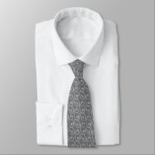 Cravate Motif vectoriel tourbillon gris clair sur gris (Attaché)