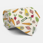 Cravate Motif végétal du marché agricole (Roulé)