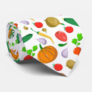 Cravate motif végétal mixte carrelé mignon