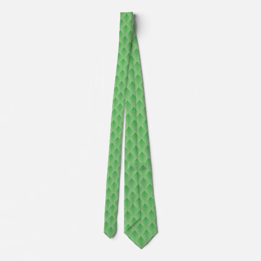 Cravate Motif vert art déco sur vert (Dos)