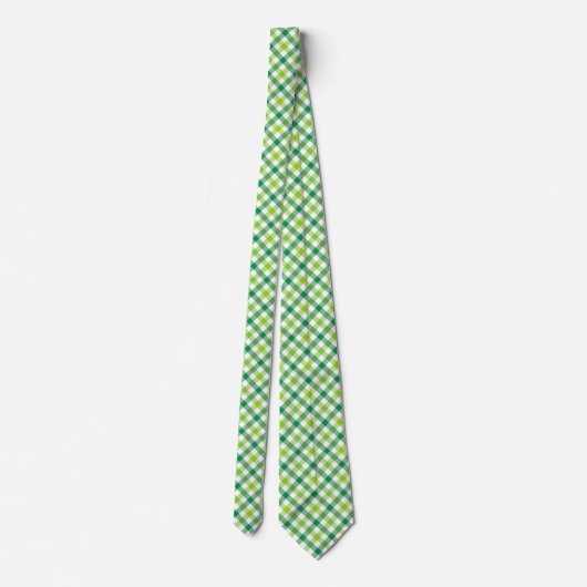 Cravate Motif vert blanc payé (Dos)