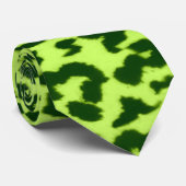 Cravate Motif vert citron Léopard texture abstraite (Roulé)