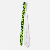 Cravate Motif vert citron Léopard texture abstraite (Dos)