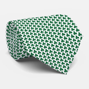 Cravate Motif vert de shamrock