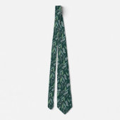 Cravate Motif vert d'Emerald Turquoise Eucalyptus (Dos)