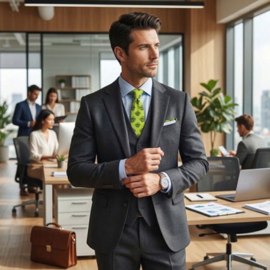 Cravate Motif vert d'Oscar le Grouch