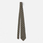 Cravate motif vert en forme de coquillage (Dos)