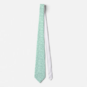 Cravate Motif Vert Et Blanc À La Menthe