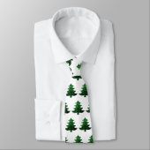 Cravate Motif vert et blanc pour sapin de Noël (Attaché)