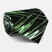 Cravate Motif vert et noir (Roulé)