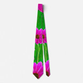 Cravate Motif vert et rose vif (Devant)