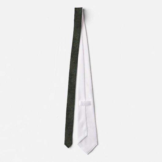 Cravate Motif vert foncé rétro (Dos)