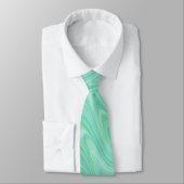 Cravate Motif Vert Marbré (Attaché)
