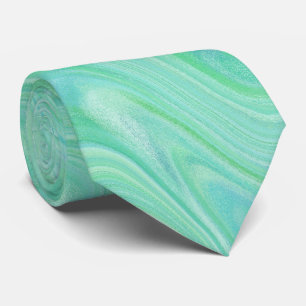 Cravate Motif Vert Marbré