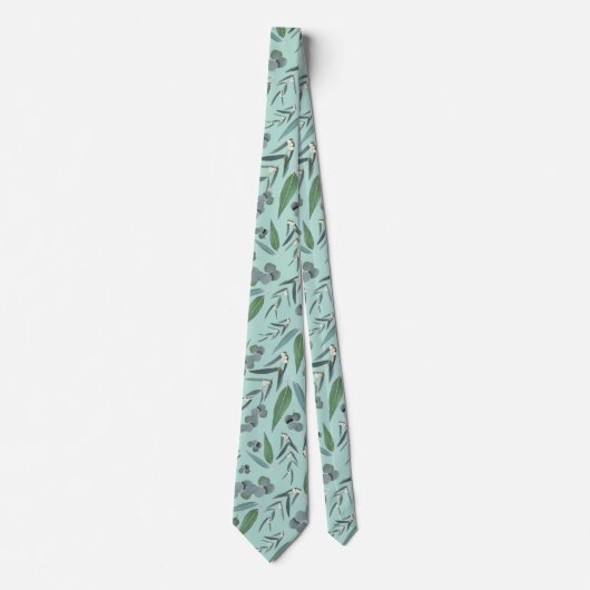 Cravate Motif vert Mint Eucalyptus vert (Devant)