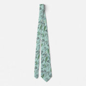 Cravate Motif vert Mint Eucalyptus vert (Dos)