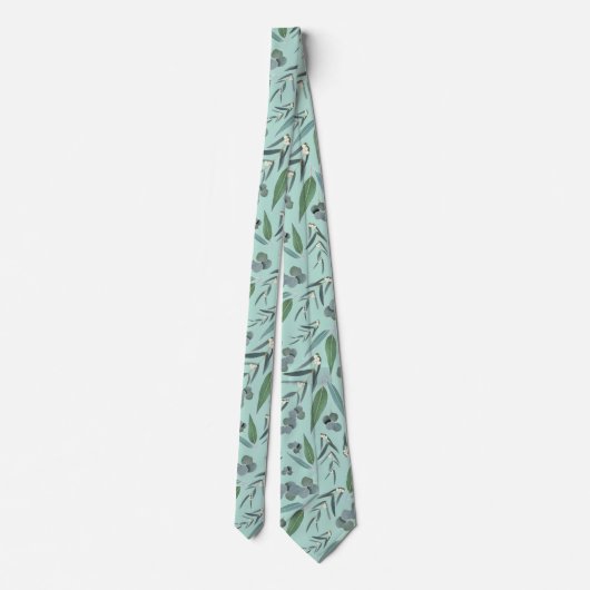 Cravate Motif vert Mint Eucalyptus vert (Dos)
