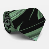 Cravate Motif vert moyen (Roulé)