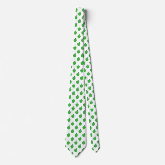 Cravate Motif vert pomme (Devant)