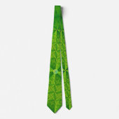 Cravate Motif vert satin avec monogramme (Devant)