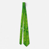 Cravate Motif vert satin avec monogramme (Dos)