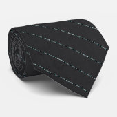 Cravate Motif vert Turquoise natif (Roulé)