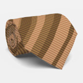 Cravate motif vertical rayé dans les tons beige Brown (Roulé)