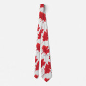 Cravate Motif vibrant de feuille d'érable rouge (Dos)