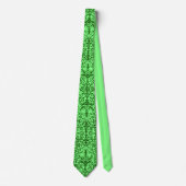 Cravate Motif victorien vert (Devant)