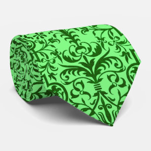 Cravate Motif victorien vert