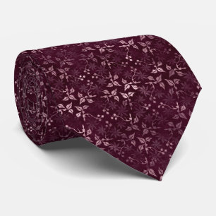 Cravate Motif Vin de Mûre 