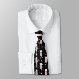 Cravate Motif Vin Rosé