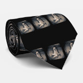 Cravate Motif vintage de patin d'hockey (Roulé)