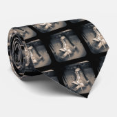 Cravate Motif vintage de patin d'hockey (Roulé)