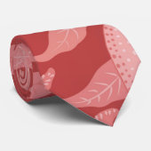 Cravate Motif vintage, Fruit ou grenade, rouge vif (Roulé)