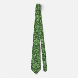 Cravate Motif vintage vert