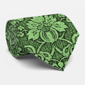 Cravate Motif vintage vert (Roulé)