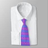 Cravate Motif violet bleu minimal (Attaché)