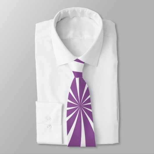 Cravate Motif violet et blanc (Attaché)