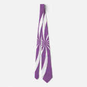 Cravate Motif violet et blanc (Dos)