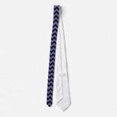 Cravate motif violet noir Chevron (Dos)