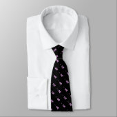 Cravate Motif violet violet (Attaché)