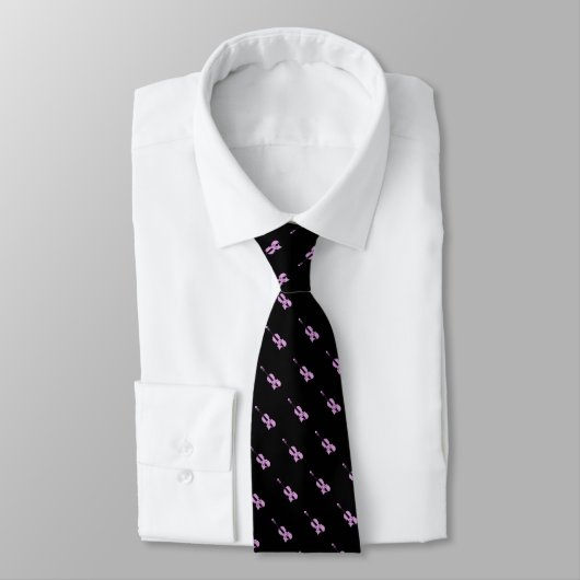 Cravate Motif violet violet (Attaché)